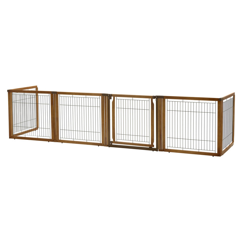 Barrière / cage H6 convertible 6 panneaux Elite, H 20,1 po x l 135,8 po x P 29,1 po, Automne mat