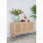 Meuble télé 47,2 x 15,2 x 30,7 po en bois brun avec trois portes