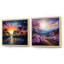 Palmiers - pointillisme coloré - ensemble de 2 collages carrés de paysages abstraits-1786779846-1786779840