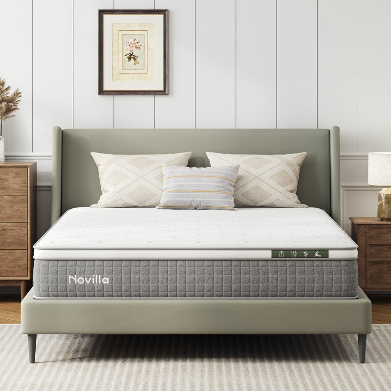 Matelas hybride à mémoire de forme gel 10 po / 12 po / 14 po Novilla, Lit simple, 12"