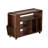 22.44" Vintage Dark Brown Walnut Mobile End Table