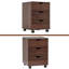 Classeur vertical à 3 tiroirs avec classeurs mobiles en bois sous le bureau pour roulettes (entièrement assemblé)-1977539523