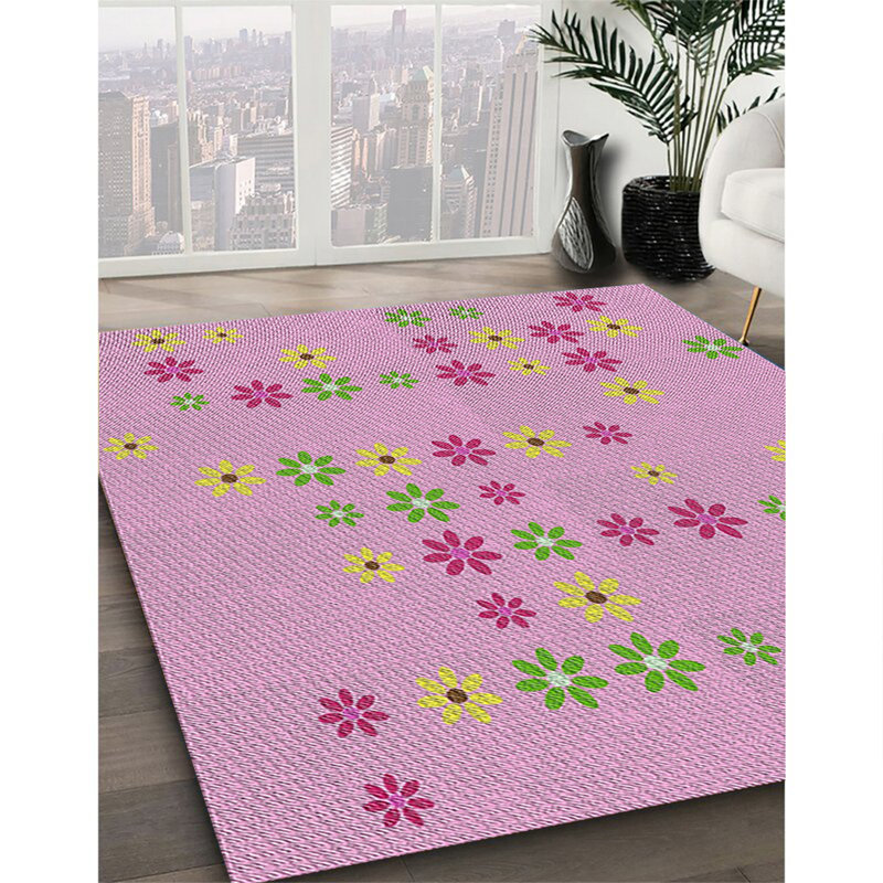 Geometric Indoor Rug, Square 5'