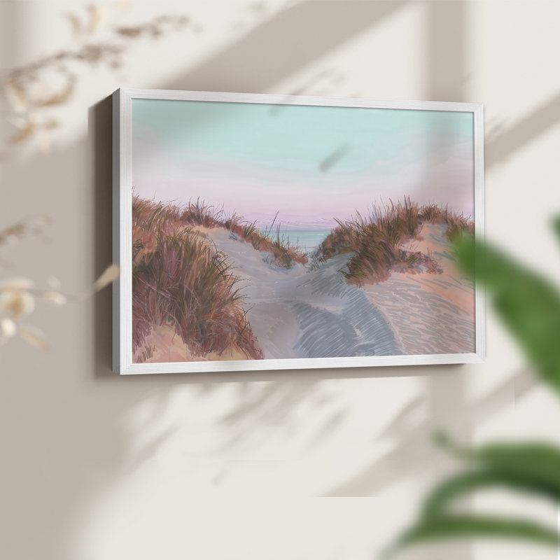 Dunes at Dawn I -Framed Print - Restickable, H 16 po x l 20 po, Blanc