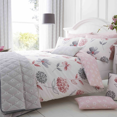 Calderon Cotton Blend Floral Duvet Cover Set with Pillowcases