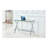 Haze Tempered Glass Computer Desk with Curved Edges