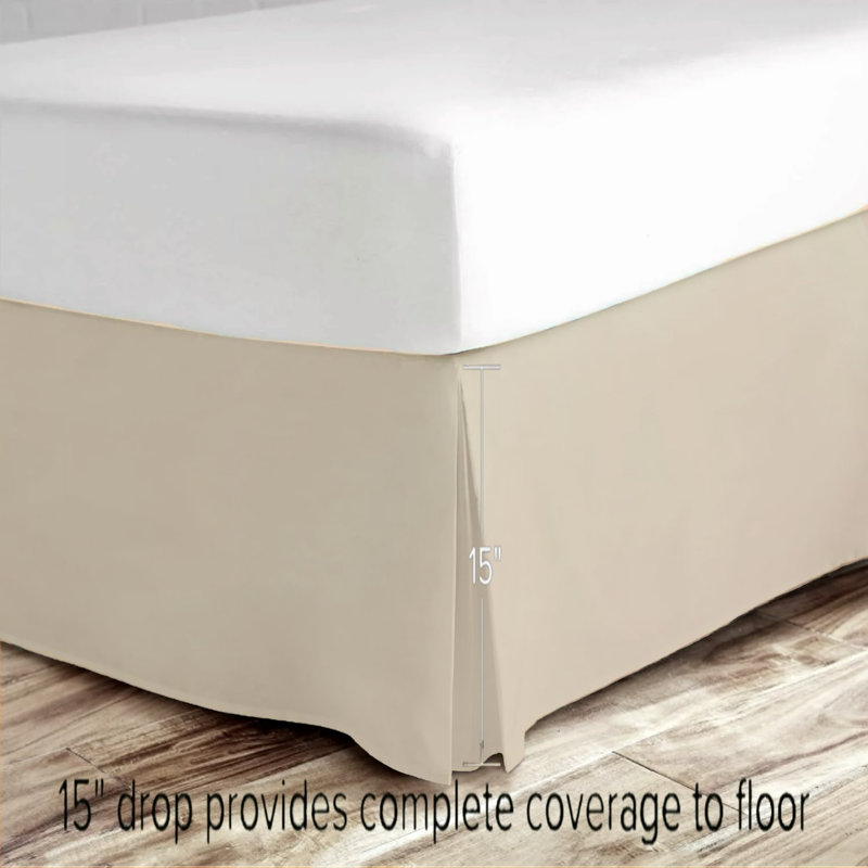 Pleated Bed Skirt, Cream, Queen
