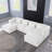 Modular Sofa BEIGE Chenille Fabric