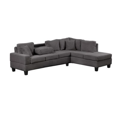 Gray Velvet Recliner Sectional With Storage Space And Elegant Upholstery Complementary