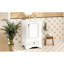 Meuble-lavabo de 20 pouces avec solution de rangement pratique, lavabo en céramique, charnières à fermeture en douceur, rangement réglable en forme de U et porte de porte, tablette, support de tiroir à compartiments, style moderne, peu encombrant-1666487130