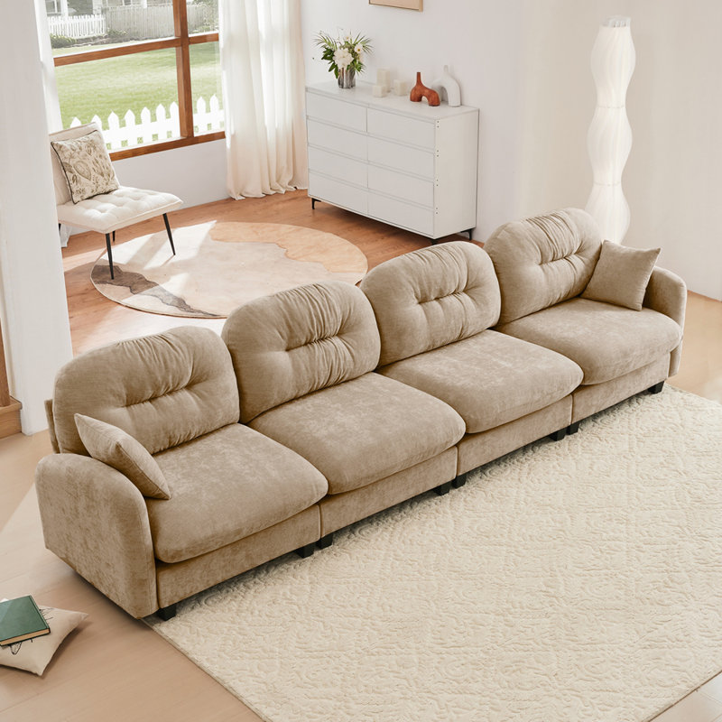 Canapé modulaire modulaire au design flexible et tissu chenille de qualité supérieure pour plus de confort et de style