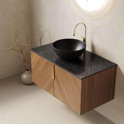 Meuble-lavabo flottant avec lavabo vasque