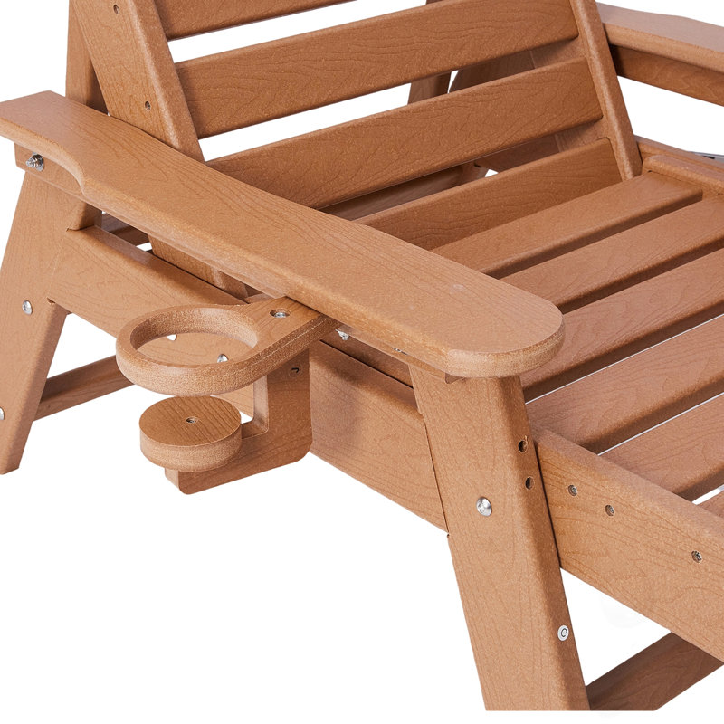 Adjustable Reclining Outdoor Chaise Lounge, Brown