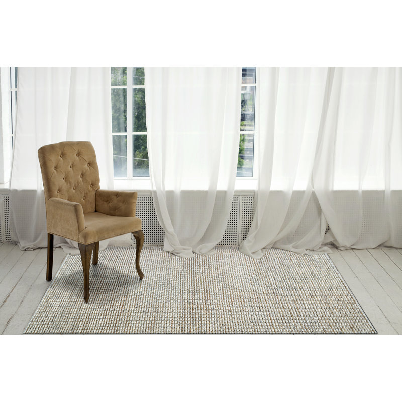 Tapis beige / gris clair tissé à la main Maxxen, Rectangulaire 9 pi x 12 pi