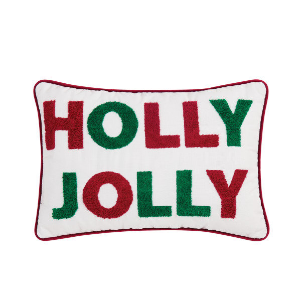 Coussin décoratif Trolly, Blanc / Vert / Rouge