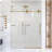 56"-60"W*72" H Frameless Single Sliding Shower Door – 5/16" (8mm) Clear Tempered Glass, Bypass Design with Brushed Gold Finish-122862329