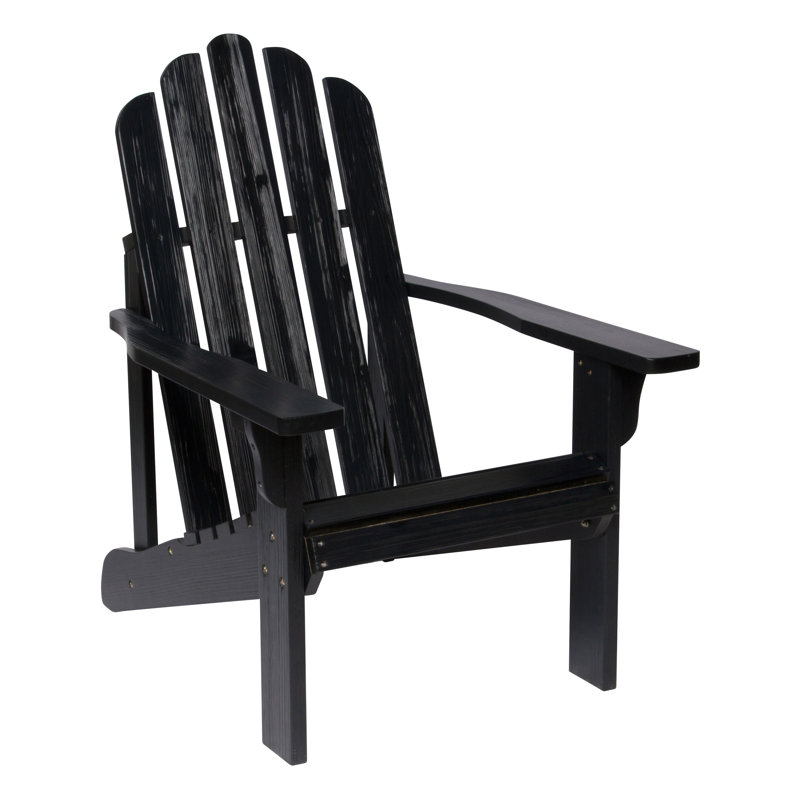 Chaise Adirondack en bois massif Grandview, Noir