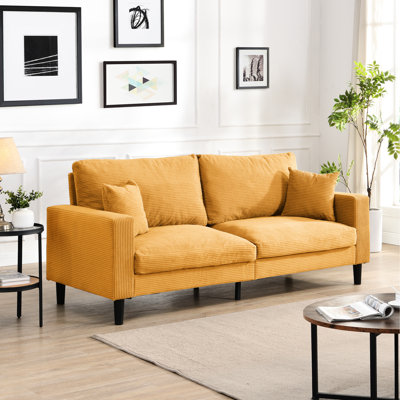 Two Piece - Corduroy For Bedroom, Apartment Comfy With Sponge Cushion And Frame Construction Modern Bedroom Comfortable Strong Pillows
