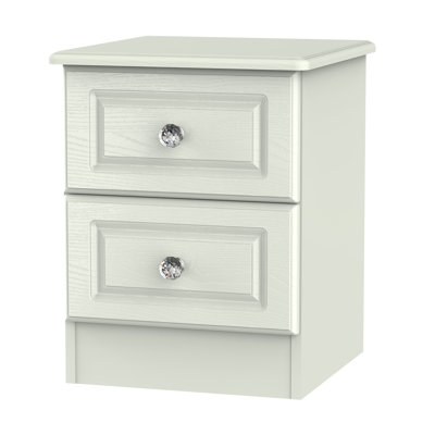 Fully Assembled Asphodèle 2 Drawer Bedside Table