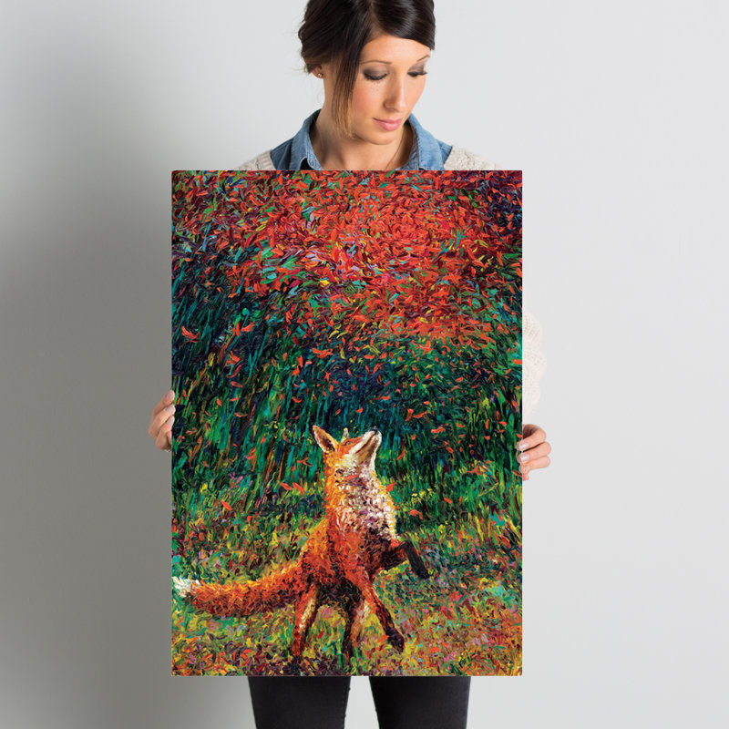« Fox Fire » par Iris Scott, reproduction, H 26 po x l 18 po x P 1,5 po, Toile