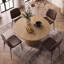 Ensemble de table de salle à manger ovale extensible en bois avec 4 chaises.-973664102-973664107