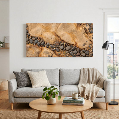 Ensemble de 1 tableau sur toile « Ruisseau rocheux »