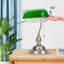 Lampe de bureau verte avec ampoule à DEL incluse - Lampe de travail en métal de style rétro avec éclairage uniforme, fabrication robuste pour le bureau à domicile, la chambre à coucher et le bureau