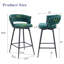 Swivel Bar Stools With Breathable Cotton And Linen Soft Cushions, Metal Frames Without Rust