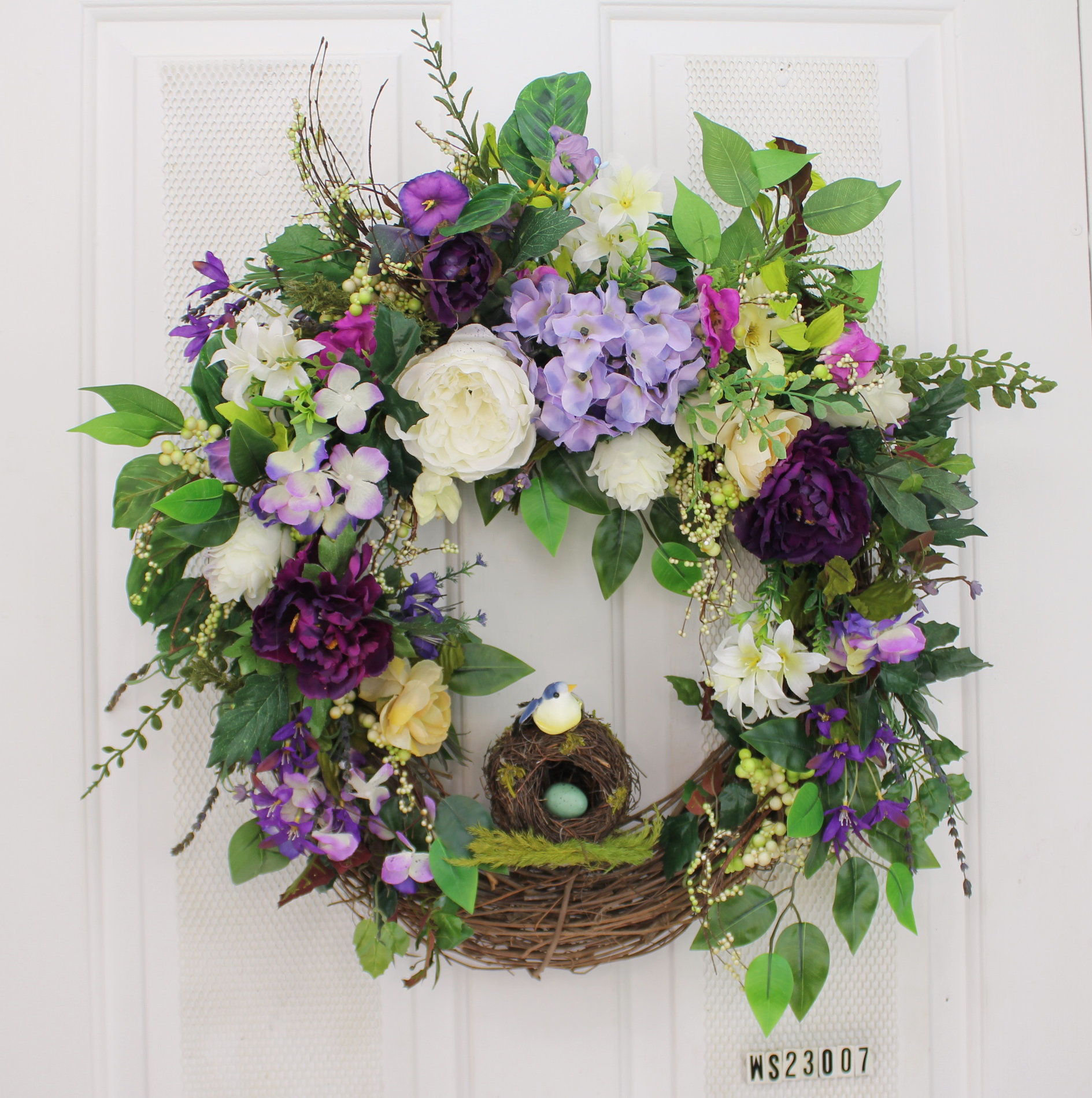 Primrue Handcrafted Faux Mixed Assortment Foam 24'' Wreath & Reviews | Wayfair