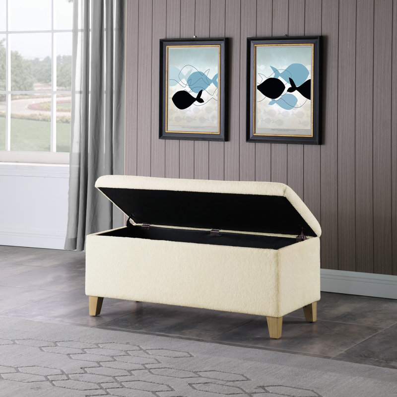 Peele Polyester Upholstered Storage Bench
