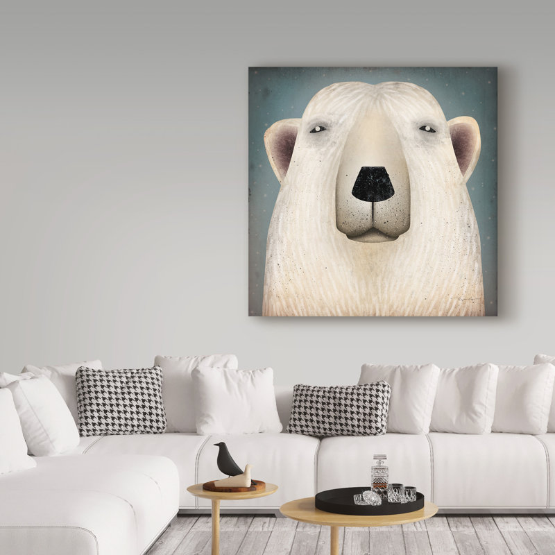 « polar bear wow », art sur toile, H 14 po x l 14 po x P 2 po