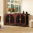 Arched Sideboard Cabinet (Black, Dark Walnut)