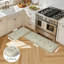 Ensemble de tapis de cuisine anti-fatigue papillon beige botanique, 2 pièces-1879951531-1879951532