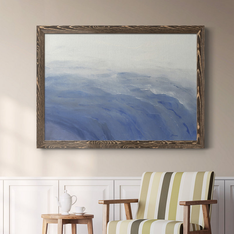 Tempête de tempête - Reproduction d'art sur toile encadrée, H 37,5 po x l 27,5 po x P 1,5 po, Noyer