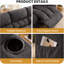 Causeuse inclinable avec porte-gobelets et poche latérale-1208664581