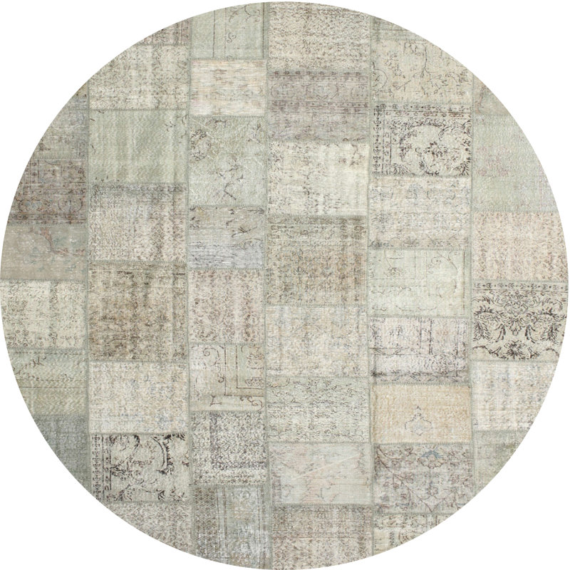 Tapis gris zone contemporaine, Rond 3 pi