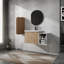 Meuble-lavabo mural sophistiqué avec rangement spacieux et design moderne