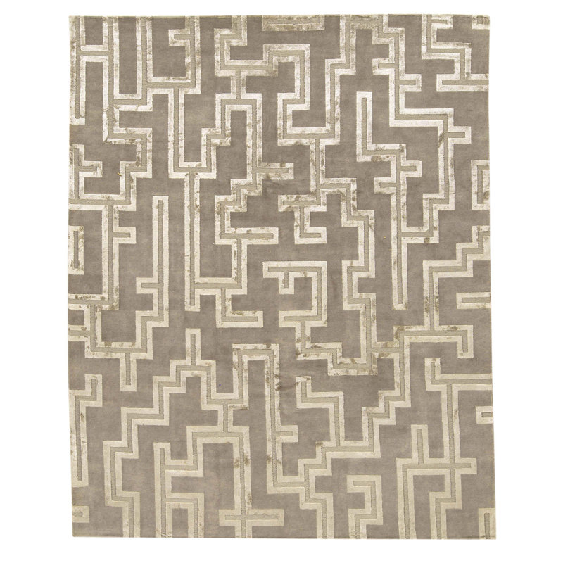 High-Quality Hand-Knotted Graphite Area Rug