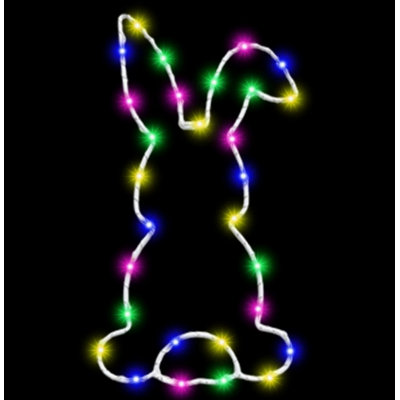 Easter Decoration LED Window Light Pack Easter Bunny LED With Timer Battery Drive L-ED Easter Lighting Easter Decoration For Hanging Lights Easter