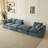Boneless 109" Modern Cloud Couches For Living Room, Deep Seat Convertible L-shape Boneless Couch With Ottoman, Oversized Comfy 3-seater Couch Chenille Fabric Compressed Sofa Modular Sectional Sofa-1544977663