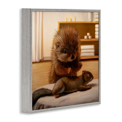 Acupuncture Spa Animals Framed Giclee, design by Lucia Heffernan