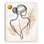 «Graceful Muse», art mural minimaliste sur toile tendue