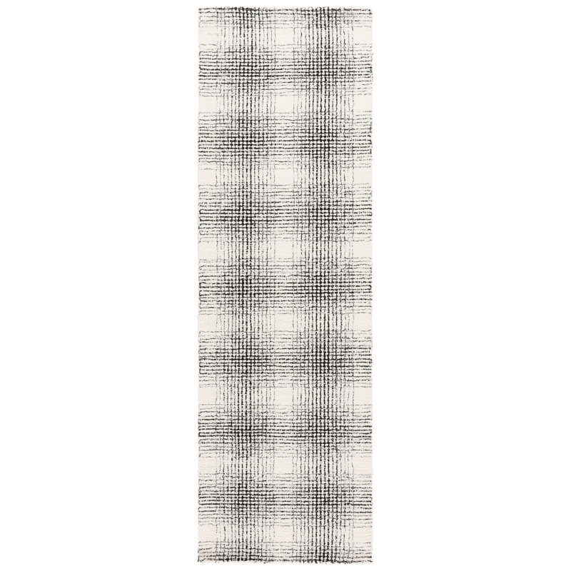 Tapis ivoire / noir Ebony 809, Tapis de couloir 2 pi 3 po x 8 pi