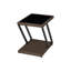 Wicker Rattan Outdoor Side Table With Tempered Glass