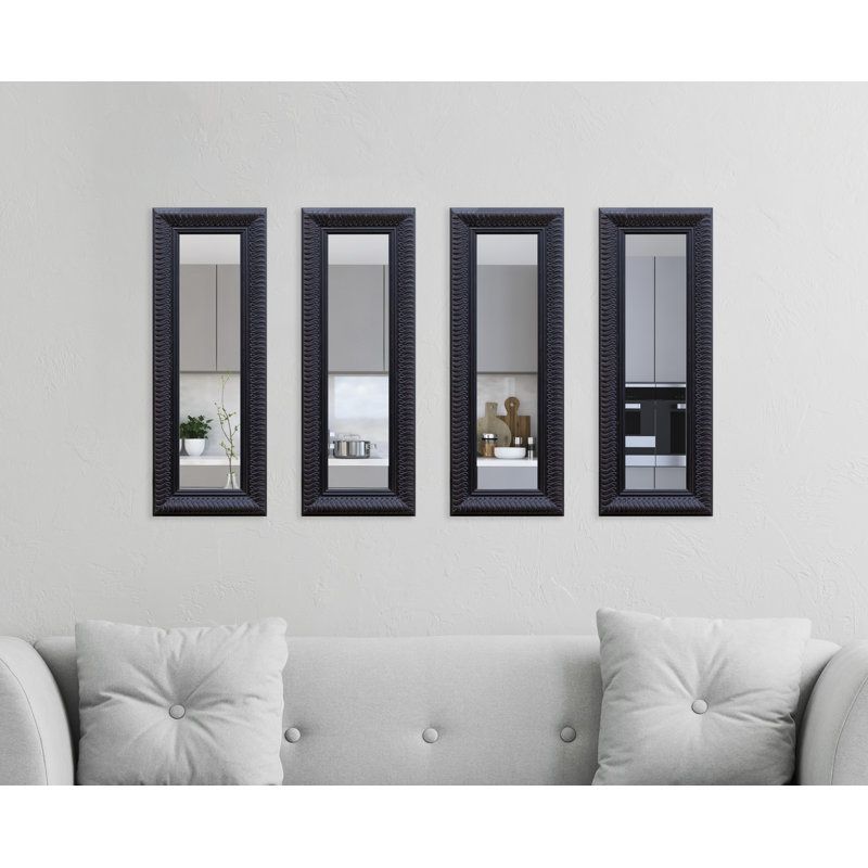 Ensemble de 4 miroirs vénitiens 4 pièces Derrell, H 32,5 po x l 11,5 po