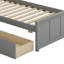 Lit plateforme avec rangement, 2 tiroirs avec roulettes-672283773