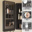 Armoire à pharmacie rectangulaire encastrée ou à surface avec rangement et miroir grossissant, armoire de salle de bain avec tablette ajustable, miroir de coiffeuse