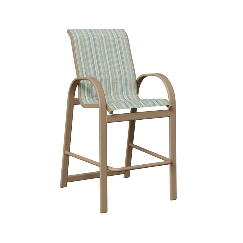 Chaise de bar Cazares, Chêne veiné de bois, Spa à rayures Windsor