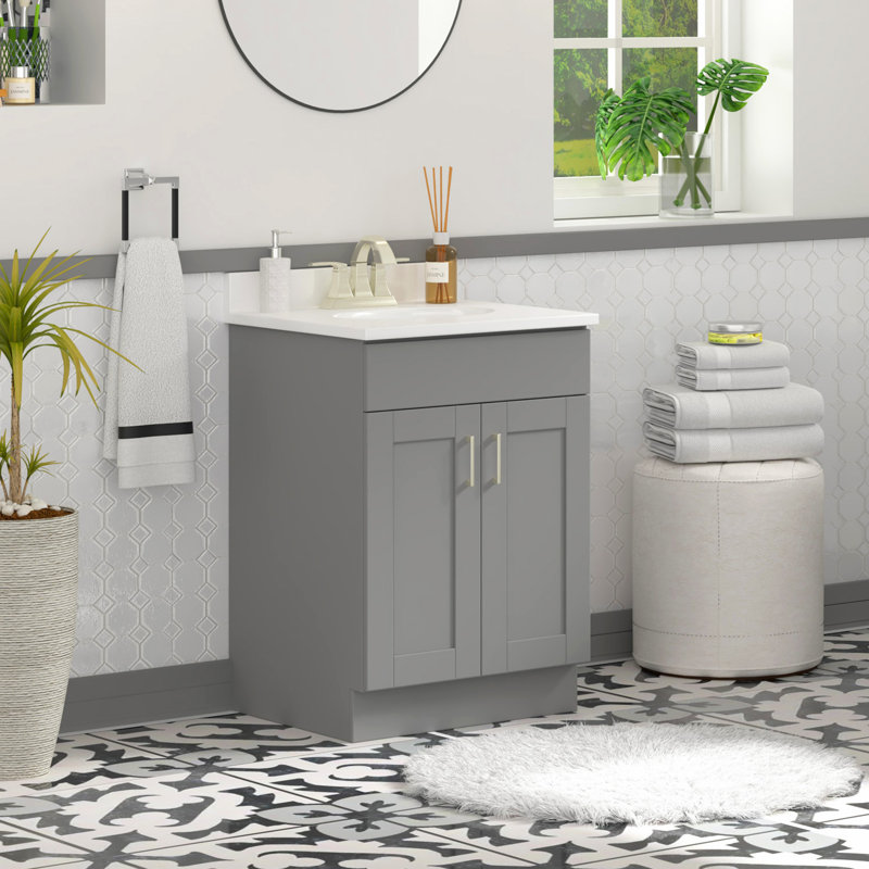 MagickWoods Hudson 24"W vanity base, Twilight Mist