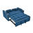 55.51 Inch Versatile Foldable Sofa Bed In 3 Lengths, Modern Sofa Sofa Sofa Velvet Pull-Out Bed, Adjustable Back And With USB Port And Ashtray And Swivel Phone Stand-1794803113